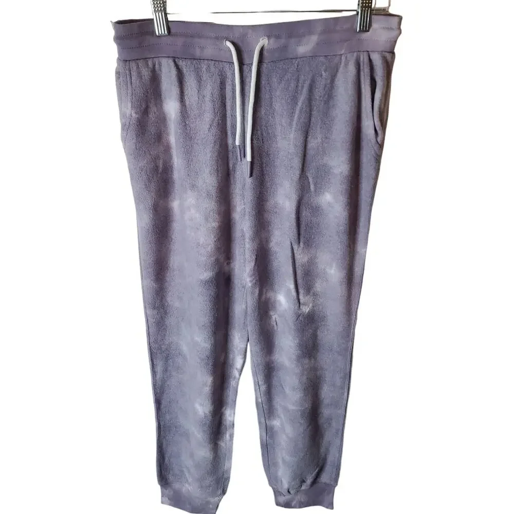 Members Mark Purple/White Reverse Fleece Jogger Pants, NWT, XXL